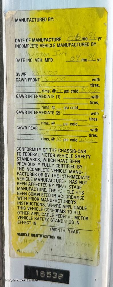 image for item LF9902 1997 International  4700 dump flatbed truck