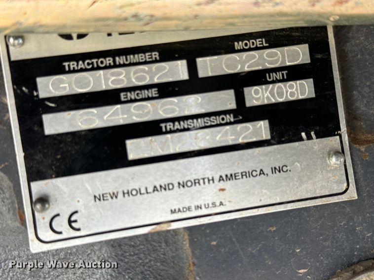 image for item LF9950 2000 New Holland TC29D MFWD tractor