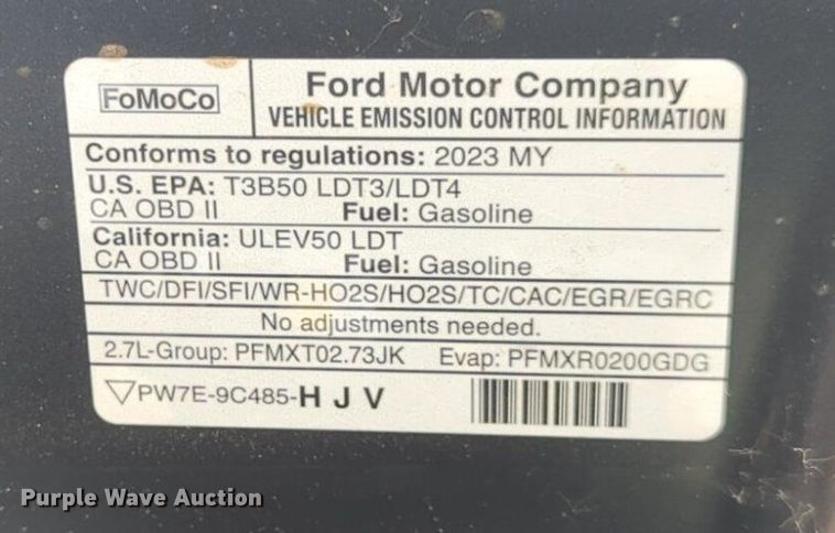 image for item NW9688 2023 Ford  F150 SuperCrew pickup truck