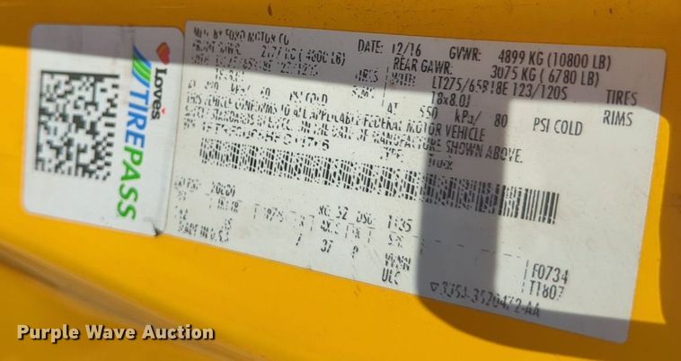 image for item NW9692 2017 Ford F350 Super Duty utility bed pickup truck