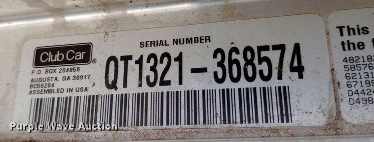 image for item NY9420 2013 Club Car Turf 2 Plus golf cart