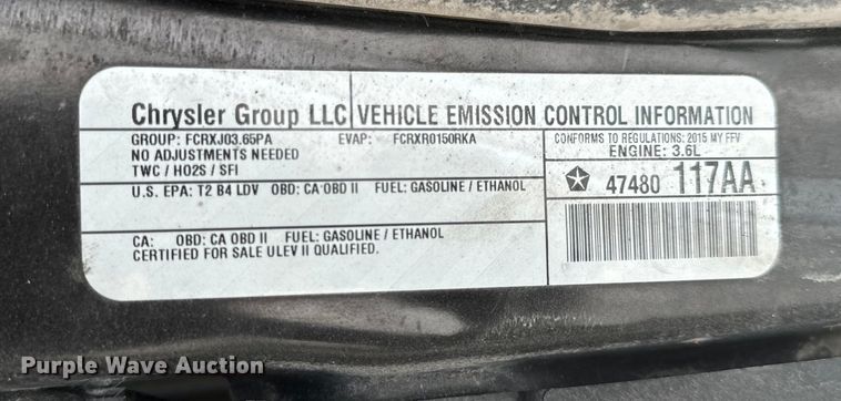 image for item OF9737 2015 Dodge Grand Caravan handicap accessible van