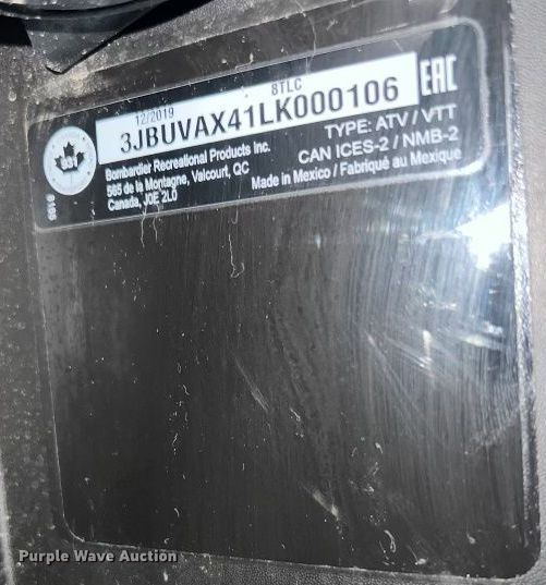 image for item OF9903 2019 Can-Am Defender utility vehicle