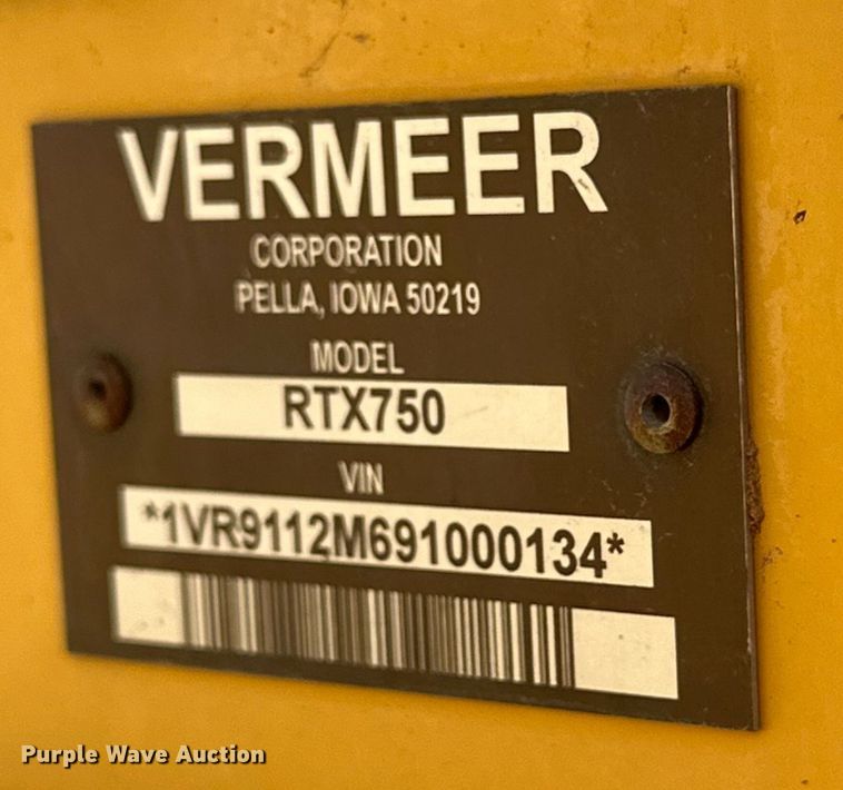 image for item DK6664 2009 Vermeer RTX750 trencher