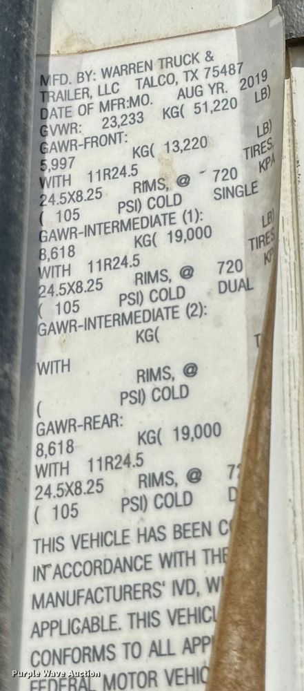 image for item DK6729 2020 Mack Granite dump truck