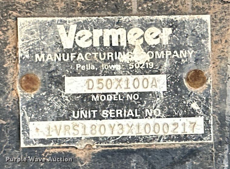 image for item DK6733 1999 Vermeer D50X100A directional boring unit