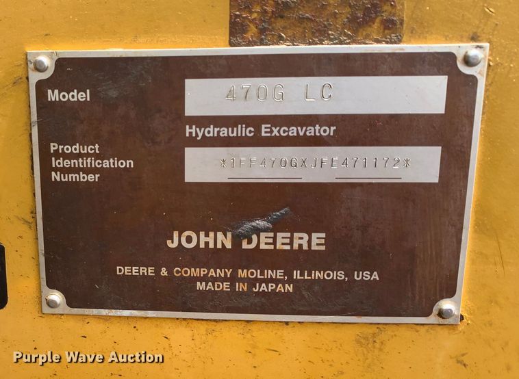 image for item DM1743 2015 John Deere 470G LC excavator