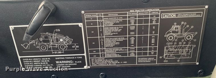 image for item DM1747 1988 Freightliner  Unimog FLU419 emplacement excavator