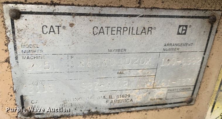 image for item DM7955 1994 Caterpillar 325L excavator