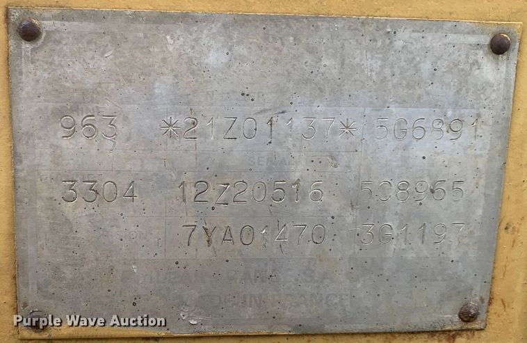 image for item DM7956 1987 Caterpillar 963 loader