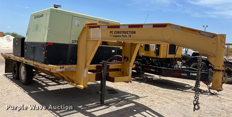 image for item DO2457 2000 Sullair  375 JD air compressor with trailer