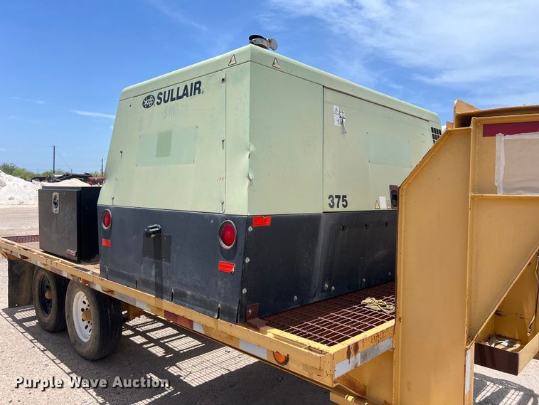 image for item DO2457 2000 Sullair  375 JD air compressor with trailer
