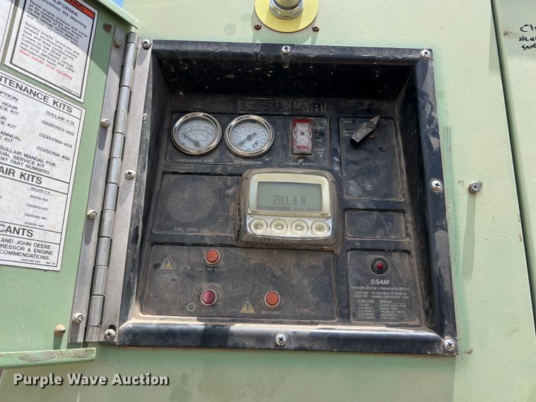 image for item DO2457 2000 Sullair  375 JD air compressor with trailer