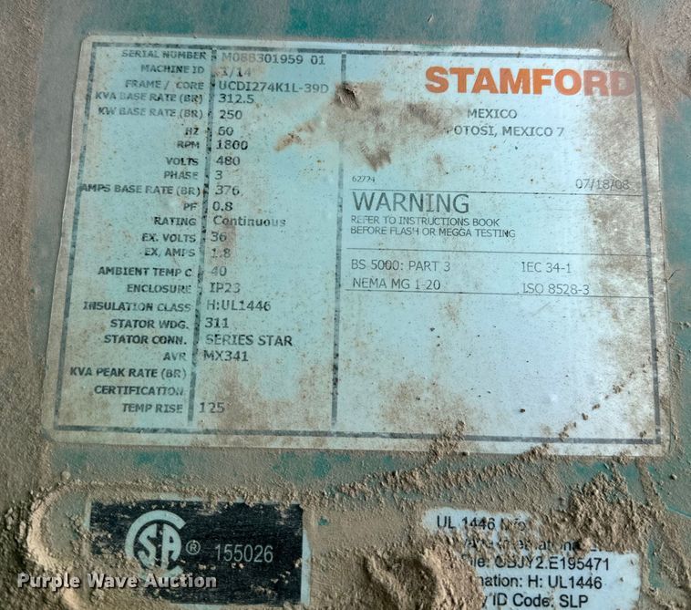 image for item DO7069 2008 Stamford generator