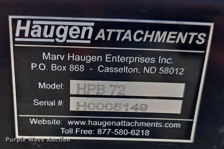 image for item DP6609 Haugen HPB72 skid steer broom