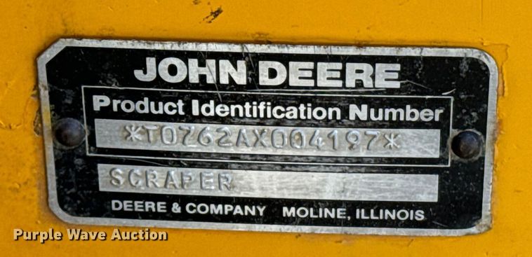image for item DQ6946 1984 John Deere 762A elevating scraper