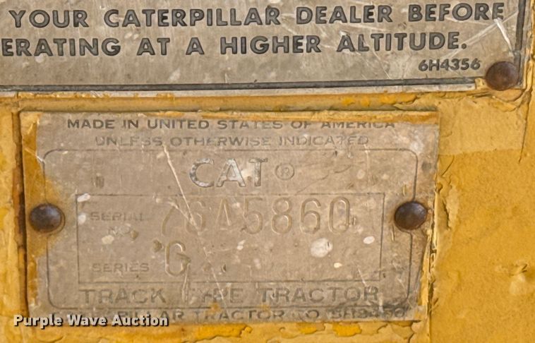 image for item DQ6960 1967 Caterpillar D6C dozer