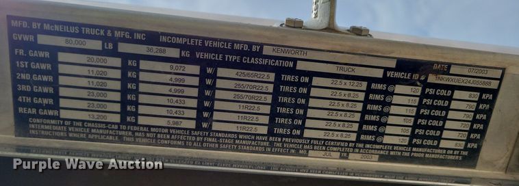 image for item DR4389 2004 Kenworth W900 ready mix truck