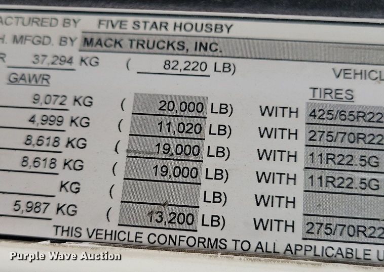 image for item DR4390 2007 Mack Granite CV513 ready mix truck