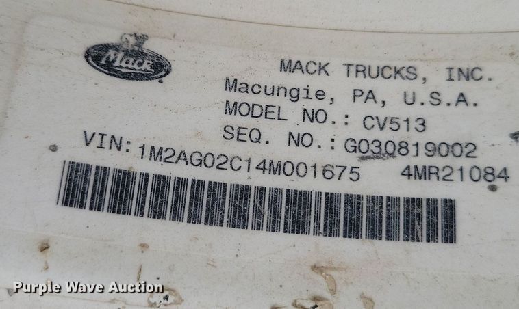 image for item DR4391 2004 Mack CV513 ready mix truck