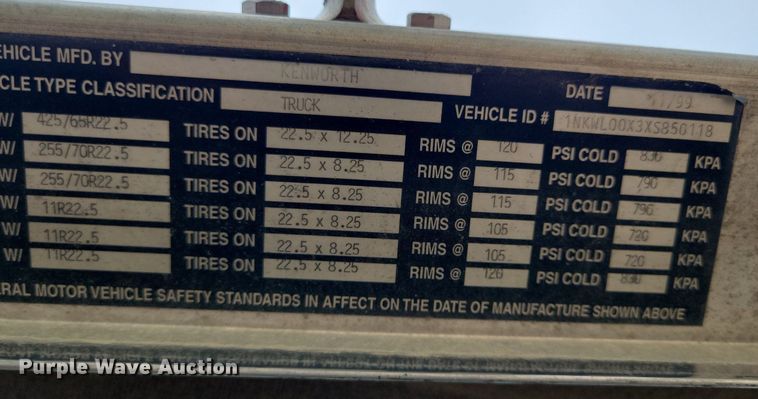 image for item DR4393 1999 Kenworth W900 ready mix truck