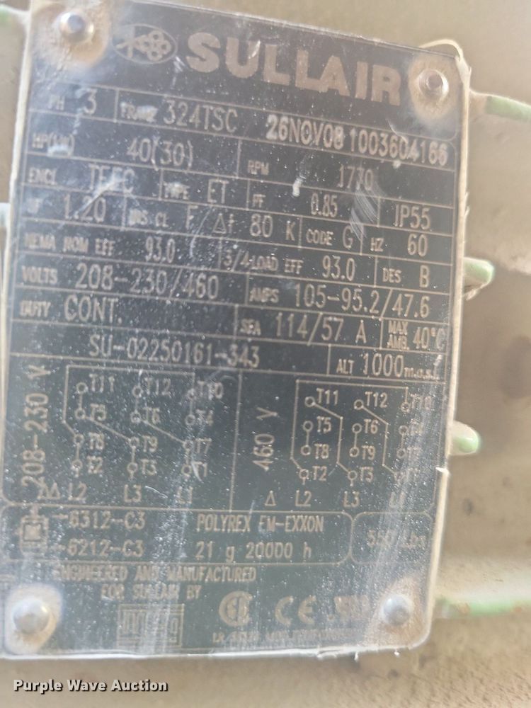 image for item DR4405 Sullair  3000/A air compressor