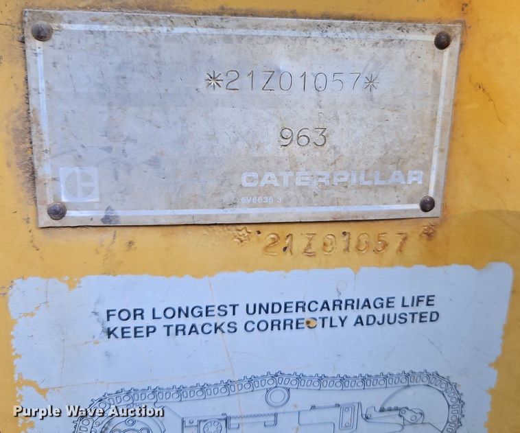 image for item DR8736 1987 Caterpillar  963 track loader