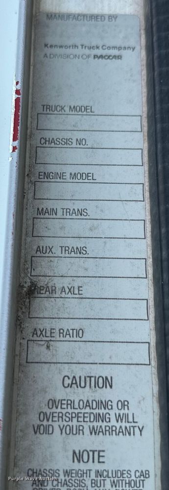 image for item DX1033 1994 Kenworth W900B dump truck