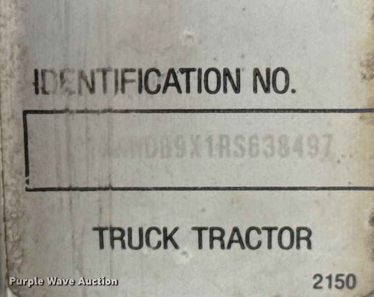 image for item DX1033 1994 Kenworth W900B dump truck