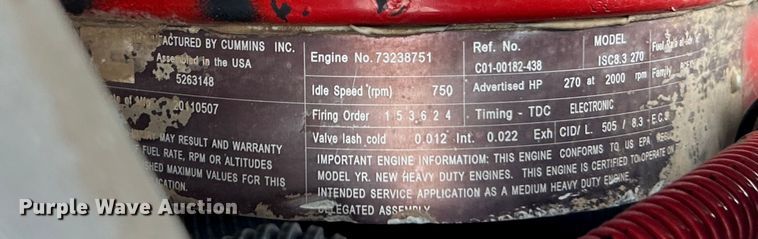 image for item EG0838 2012 Freightliner  Business Class M2 fuel truck