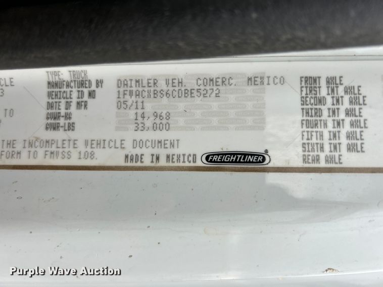 image for item EG0838 2012 Freightliner  Business Class M2 fuel truck