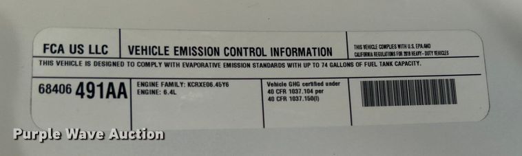 image for item EG0886 2019 Dodge  Ram 5500HD Crew Cab utility / service truck