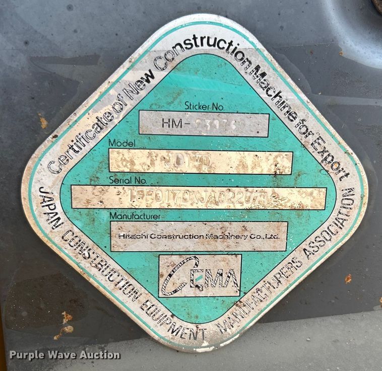 image for item EG0888 2010 John Deere 17D mini excavator