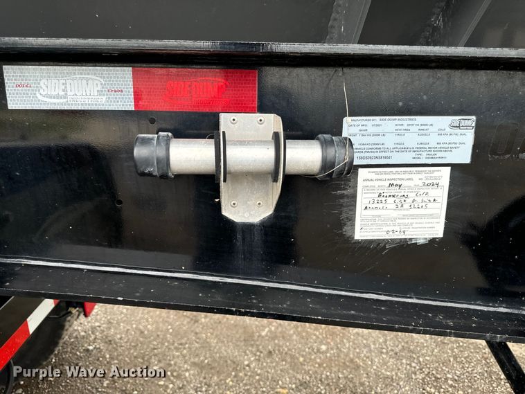 image for item EH4365 2022 Side Dump Industries DS39BAH1R2R11 side dump trailer