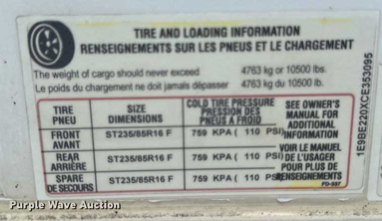 image for item EH4367 2012 Duramax DWF8520TA enclosed cargo trailer