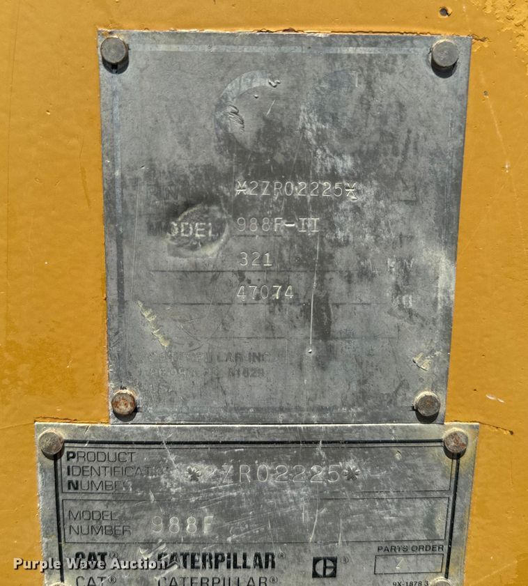 image for item EH4376 2000 Caterpillar 988F wheel loader