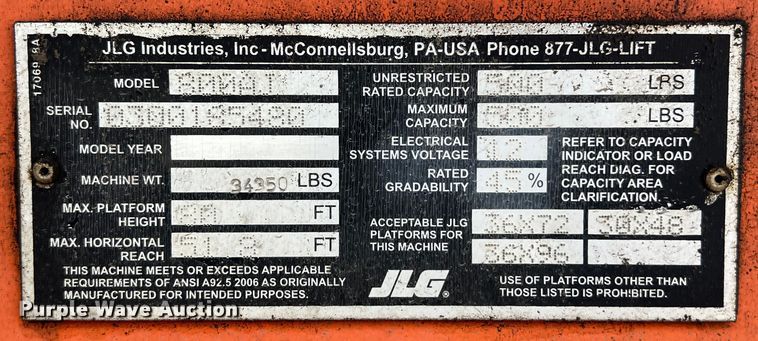 image for item EJ2857 2014 JLG 800AJ boom lift