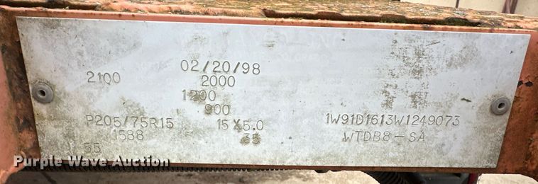 image for item EJ7130 1998 Wanco arrow board trailer