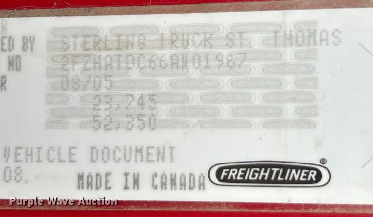 image for item EK3016 2006 Sterling L7500 crane truck