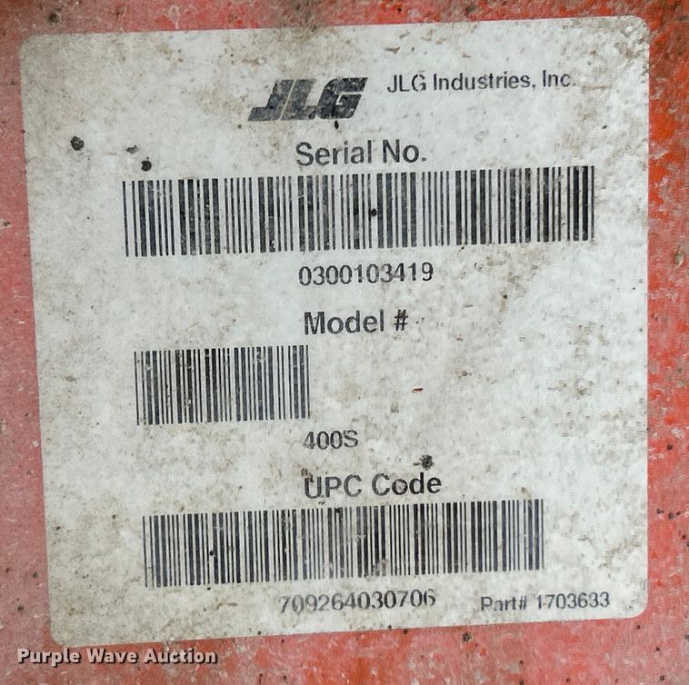 image for item EK3032 2003 JLG  400S boom lift