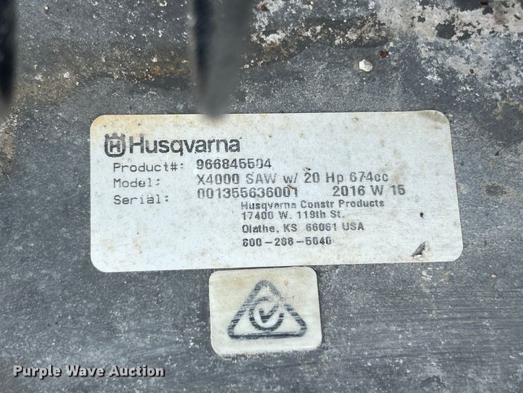 image for item EK4996 Husqvarna  Soff-Cut 4000 concrete saw