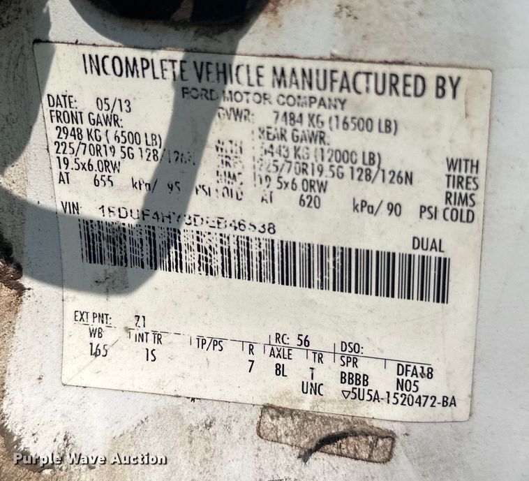 image for item LR9409 2013 Ford  F450 Super Duty XL bucket truck