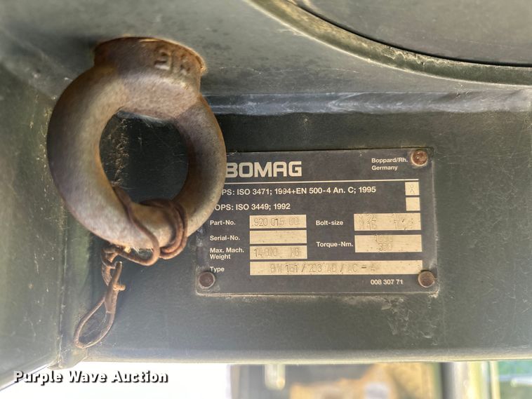 image for item NR9928 2005 Bomag BW190 AD-4 double drum vibratory roller