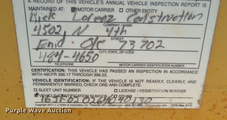 image for item NW9602 2004 Belshe flatbed trailer