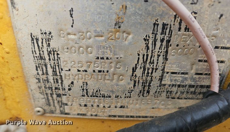 image for item NX9033 2017 Region Welding 6X10DT dump trailer