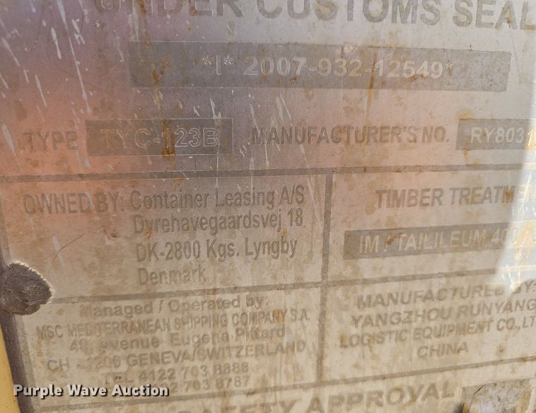 image for item NX9040 RY8031573 shipping container 