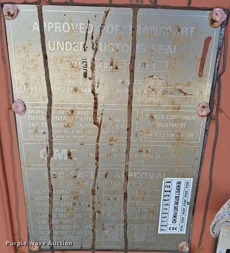 image for item NX9043 NTTNC064679 shipping container 