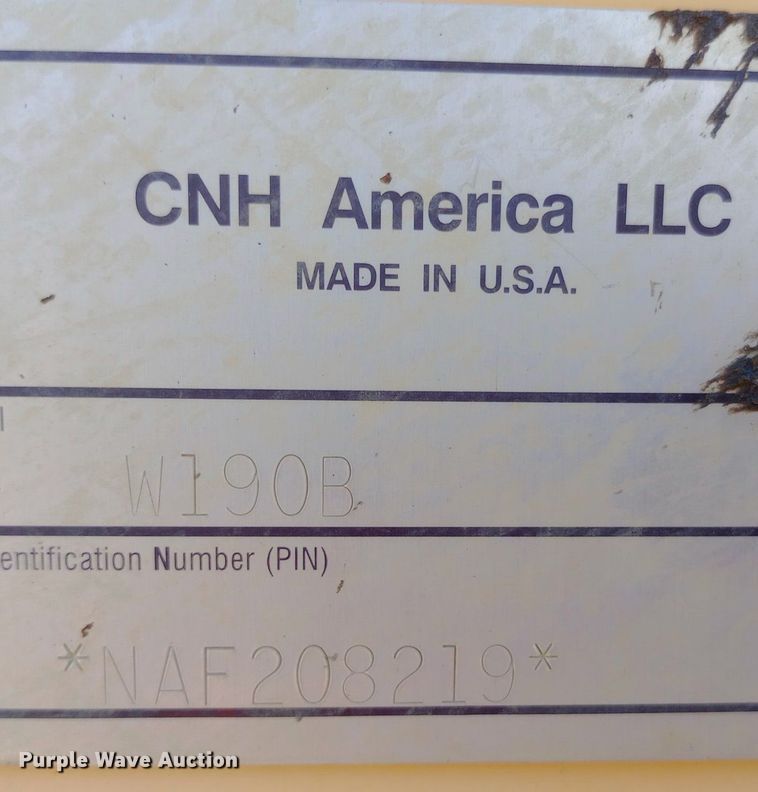 image for item NY9408 2010 New Holland W190B wheel loader