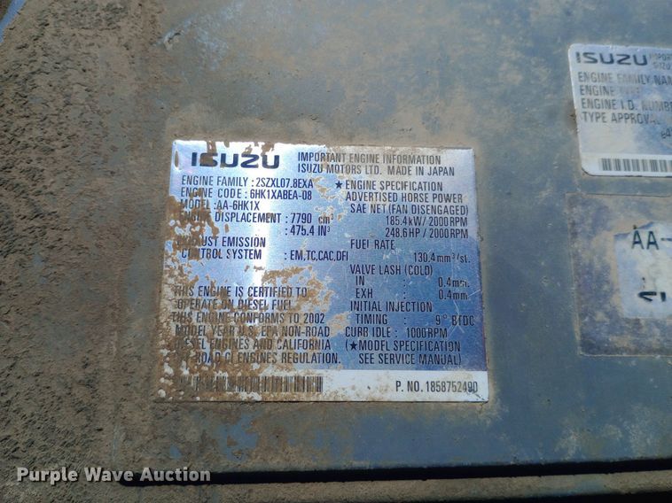 image for item NY9409 2002 Hitachi ZX330LC excavator