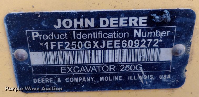 image for item NY9425 2014 John Deere 250G LC excavator